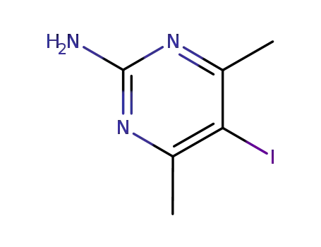 Molecular Structure of 2033-47-8 (2-AMINO-4,6-DIMETHYL-5-IODOPYRIMIDINE)