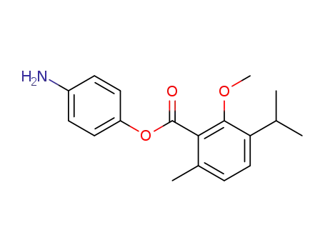 Molecular Structure of 1715-75-9 (4-aminophenyl 2-methoxy-6-methyl-3-(propan-2-yl)benzoate)