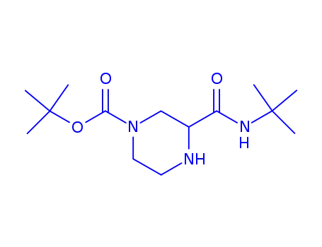 Molecular Structure of 171866-36-7 ((R)-4-Boc-Piperazine-2-carboxyl-tert-butylamide)