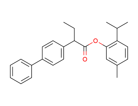 20724-13-4,alpha-Ethyl-4-biphenylacetic acid, thymyl ester,4-Biphenylaceticacid, a-ethyl-, thymyl ester (8CI)