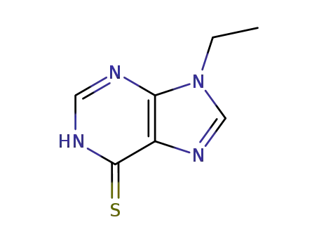 Molecular Structure of 5427-20-3 (9-ethyl-6-mercaptopurine)