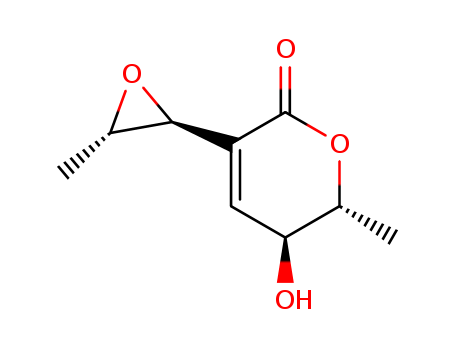 17398-00-4,aspyrone,2H-Pyran-2-one,3-(1,2-epoxypropyl)-5,6-dihydro-5-hydroxy-6-methyl- (8CI); 2H-Pyran-2-one,5,6-dihydro-5-hydroxy-6-methyl-3-(3-methyloxiranyl)-, [5S-[3(2R*,3R*),5a,6b]]-; 2H-Pyran-2-one,5,6-dihydro-5-hydroxy-6-methyl-3-[(2S,3S)-3-methyloxiranyl]-, (5S,6R)- (9CI);(5S,6R,1'S,2'S)-Aspyrone; 3-(1,2-Epoxypropyl)-5,6-dihydro-5-hydroxy-6-methylpyran-2-one;Aspyrone