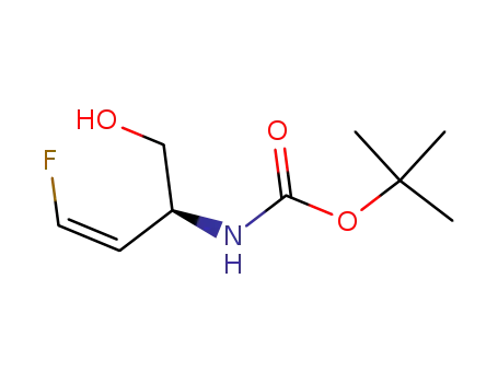 Molecular Structure of 174075-48-0 (Carbamic acid, [3-fluoro-1-(hydroxymethyl)-2-propenyl]-, 1,1-dimethylethyl)