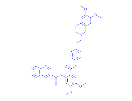 3-Quinolinecarboxamide,N-[2-[[[4-[2-(3,4-dihydro-6,7-dimethoxy-2(1H)-isoquinolinyl)ethyl]phenyl]amino]carbonyl]-4,5-dimethoxyphenyl]-