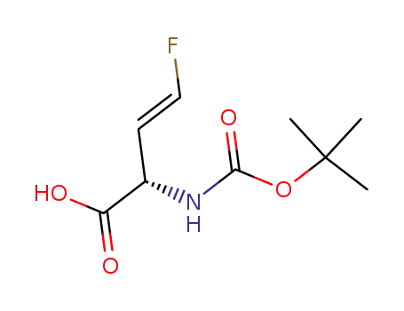 Molecular Structure of 174075-53-7 (3-Butenoicacid,2-[[(1,1-dimethylethoxy)carbonyl]amino]-4-fluoro-,[S-(E)]-)