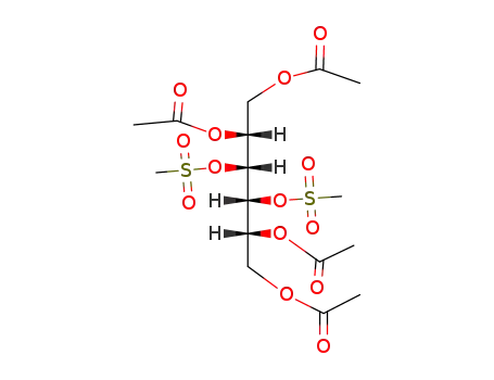 Molecular Structure of 20706-74-5 (1,2,5,6-tetra-O-acetyl-3,4-bis-O-(methylsulfonyl)hexitol)