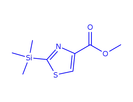 Molecular Structure of 173979-04-9 (4-Thiazolecarboxylicacid,2-(trimethylsilyl)-,methylester(9CI))