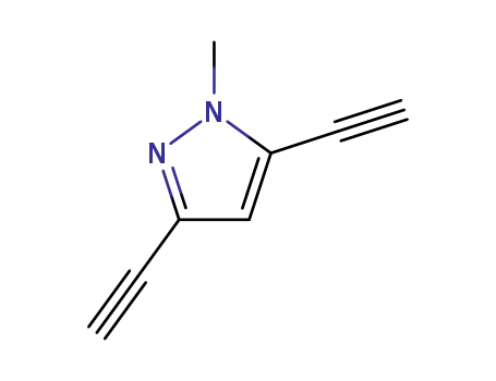 Molecular Structure of 20668-15-9 (1H-Pyrazole, 3,5-diethynyl-1-methyl- (9CI))