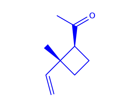 Molecular Structure of 173829-77-1 (Ethanone, 1-(2-ethenyl-2-methylcyclobutyl)-, (1R-trans)- (9CI))