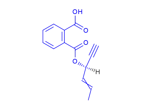 Molecular Structure of 175205-32-0 (2-[[(1-ETH-1-YNYLBUT-2-ENYL)OXY]CARBONYL]BENZOIC ACID)