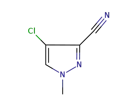 Molecular Structure of 175204-86-1 (4-CHLORO-1-METHYL-1H-PYRAZOLE-3-CARBONITRILE)