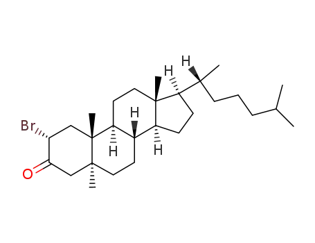 Molecular Structure of 2102-31-0 (2-BROMO-17-(1,5-DIMETHYLHEXYL)-5,10,13-TRIMETHYLPERHYDROCYCLOPENTA[A]PHENANTHREN-3-ONE)