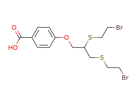 Molecular Structure of 2105-20-6 (p-(2,3-Di(2-bromoethylthio)-n-propyloxy)benzoic acid)