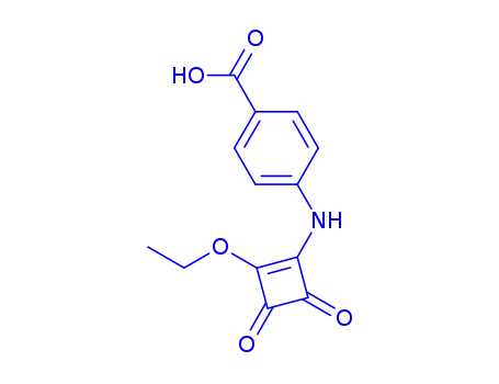 Molecular Structure of 175204-30-5 (4-[(2-ETHOXY-3,4-DIOXOCYCLOBUT-1-ENYL)AMINO]BENZOIC ACID)