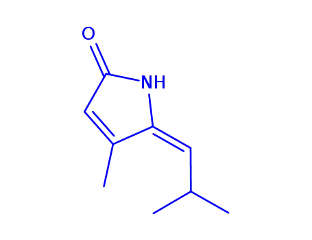 Molecular Structure of 209802-54-0 (2H-Pyrrol-2-one, 1,5-dihydro-4-methyl-5-(2-methylpropylidene)-, (5Z)- (9CI))