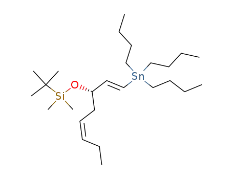 tert-Butyl-dimethyl-[(Z)-(S)-1-((E)-2-tributylstannanyl-vinyl)-hex-3-enyloxy]-silane