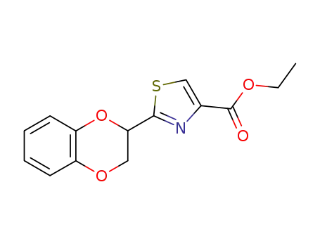 Molecular Structure of 465514-25-4 (ETHYL 2-(2,3-DIHYDRO-1,4-BENZODIOXIN-2-YL)-1,3-THIAZOLE-4-CARBOXYLATE)