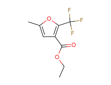 Molecular Structure of 17515-73-0 (ETHYL 5-METHYL-2-(TRIFLUOROMETHYL)-3-FUROATE)