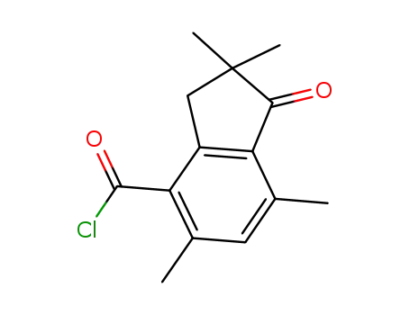 Molecular Structure of 175136-59-1 (2,2,5,7-TETRAMETHYL-1-OXOINDANE-4-CARBONYL CHLORIDE)