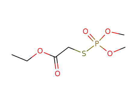 Molecular Structure of 2088-72-4 (Phosphorothioic acid, O,O-dimethyl ester, S-ester with ethyl mercaptoa cetate)