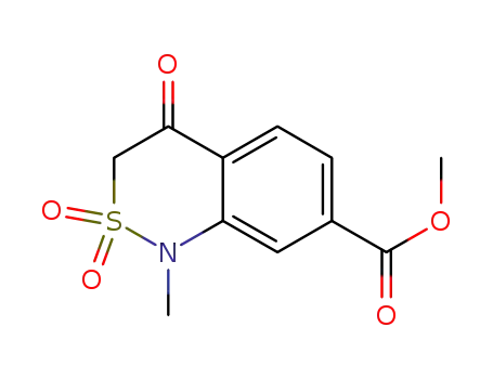Molecular Structure of 175202-91-2 (3,4-DIHYDRO-2,2-DIOXO-7-METHOXYCARBONYL-1-METHYLBENZO[2,1-C]THIAZIN-4-ONE)
