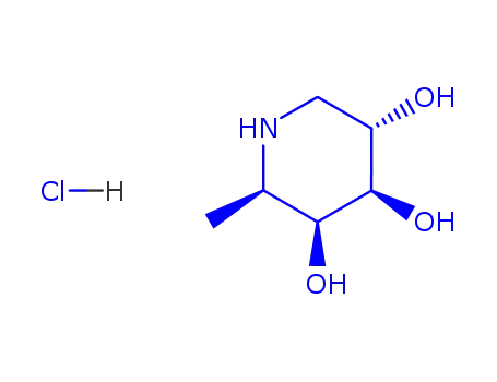 Molecular Structure of 210174-73-5 (1,5-Dideoxy-1,5-imino-L-fucitol  hydrochloride)