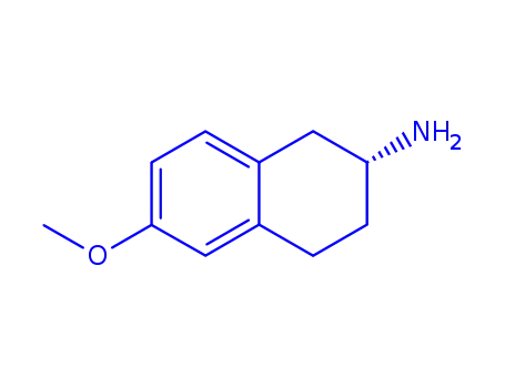 Molecular Structure of 177017-68-4 ((R)-(+)-6-METHOXY 2-AMINOTETRALIN)