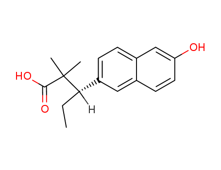 2-Naphthalenepropanoicacid, b-ethyl-6-hydroxy-a,a-dimethyl-, (bS)- cas  17660-00-3