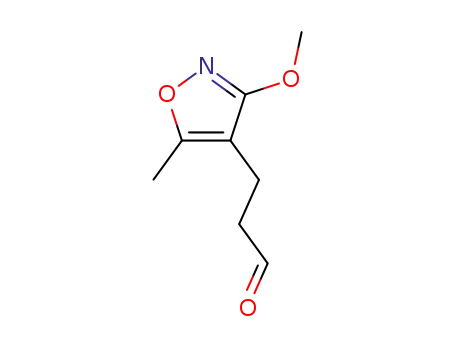 Molecular Structure of 154229-60-4 (4-Isoxazolepropanal,3-methoxy-5-methyl-(9CI))