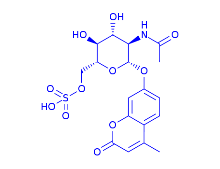 2H-1-Benzopyran-2-one, 7-((2-(acetylamino)-2-deoxy-6-O-sulfo-beta-D-glucopyranosyl)oxy)-4-methyl-