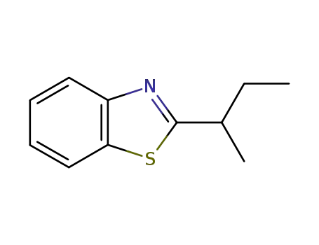 Molecular Structure of 17626-87-8 (Benzothiazole, 2-(1-methylpropyl)- (9CI))
