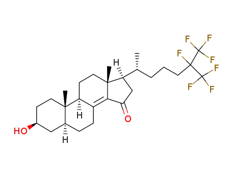 Molecular Structure of 153463-20-8 (3-hydroxy-25,26,26,26,27,27,27-heptafluoro-5-cholest-8(14)-en-15-one)