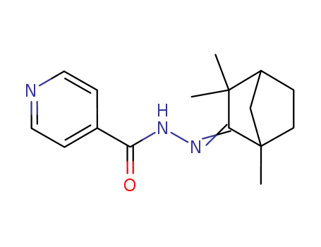 15407-86-0,N'-(1,3,3-Trimethylnorbornan-2-ylidene)isonicotinic hydrazide,Isonicotinicacid, (1,3,3-trimethyl-2-norbornylidene)hydrazide (8CI)