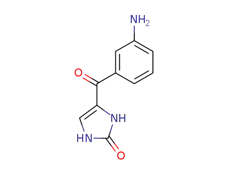 Molecular Structure of 21472-32-2 (4-Imidazolin-2-one, 4-(m-aminobenzoyl)- (8CI))