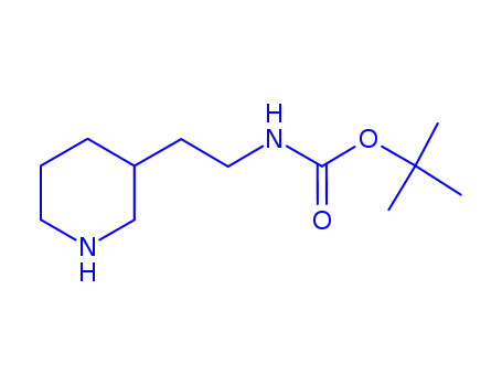 Molecular Structure of 215305-98-9 (3-(2-BOC-AMINOETHYL) PIPERIDINE)