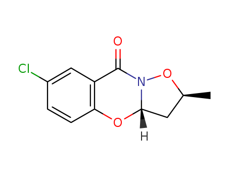 2H,9H-Isoxazolo[3,2-b][1,3]benzoxazin-9-one,7-chloro-3,3a-dihydro-2-methyl-