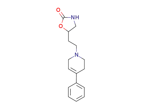 Molecular Structure of 21820-81-5 (5-[2-(4-phenyl-3,6-dihydropyridin-1(2H)-yl)ethyl]-1,3-oxazolidin-2-one)