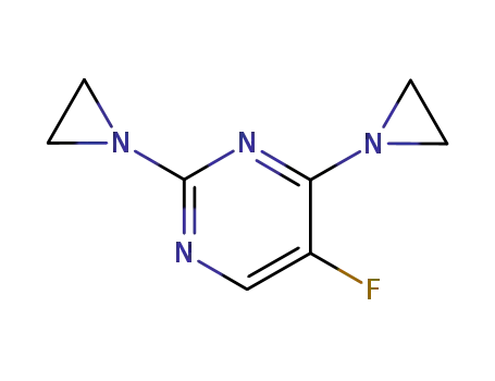 Molecular Structure of 2924-61-0 (2,4-bis(aziridin-1-yl)-5-fluoropyrimidine)