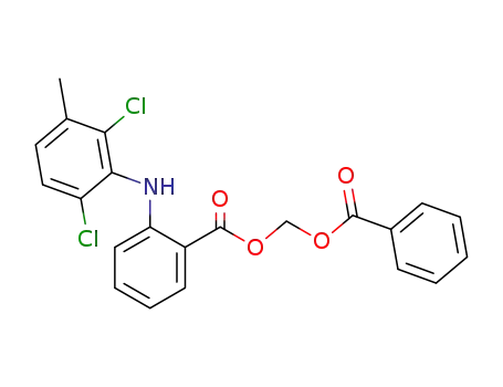 Molecular Structure of 29098-18-8 ((benzoyloxy)methyl 2-[(2,6-dichloro-3-methylphenyl)amino]benzoate)