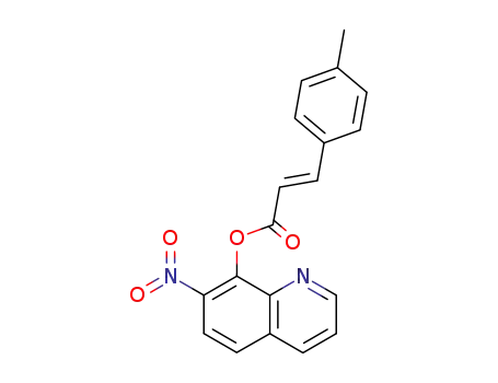 Molecular Structure of 29002-16-2 (7-nitroquinolin-8-yl (2E)-3-(4-methylphenyl)prop-2-enoate)
