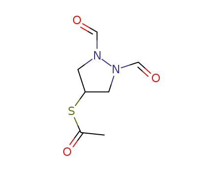 Molecular Structure of 216854-55-6 (4-(ACETYLTHIO)-1,2-DIFORMYL PYRAZOLIDINE)