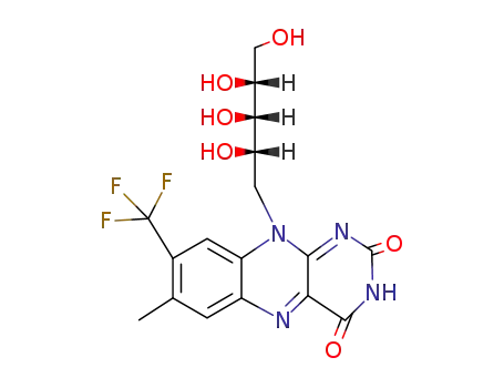 Molecular Structure of 28956-72-1 (7-methyl-8-trifluoromethyl-10-(1'-D-ribityl)isoalloxazine)