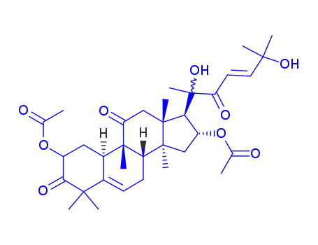 Molecular Structure of 3520-11-4 ((10α,23E)-2β,16α-Bis(acetyloxy)-20,25-dihydroxy-9β-methyl-19-norlanosta-5,23-diene-3,11,22-trione)