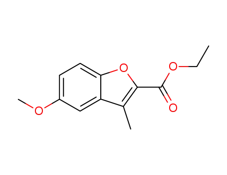 Molecular Structure of 3710-50-7 (5-METHOXY-3-METHYL-BENZOFURAN-2-CARBOXYLIC ACID ETHYL ESTER)