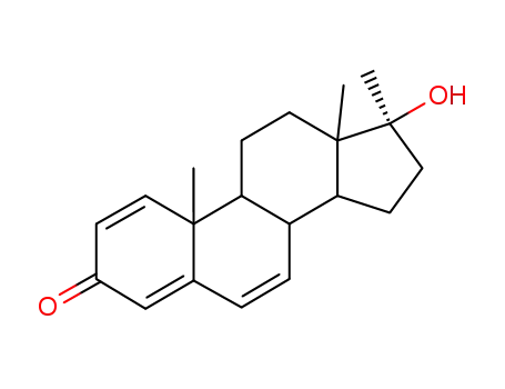 Molecular Structure of 28816-02-6 (17a-17B-Hydroxyandrosta-1,4,6-trien-3-one)