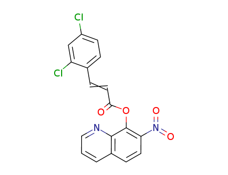 29002-05-9,7-Nitro-8-quinolinol 3-(2,4-dichlorophenyl)propenoate,Cinnamicacid, 2,4-dichloro-, 7-nitro-8-quinolyl ester (8CI); 8-Quinolinol, 7-nitro-,2,4-dichlorocinnamate (ester) (8CI)