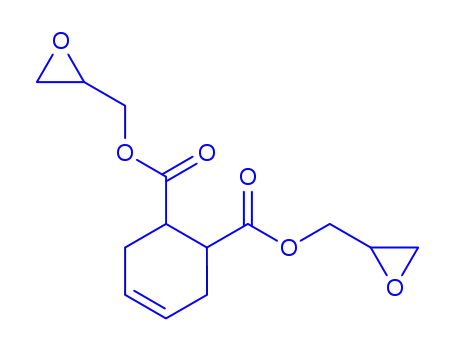 Molecular Structure of 21544-03-6 (bis(2,3-epoxypropyl) cyclohex-4-ene-1,2-dicarboxylate)
