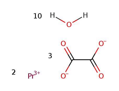 Molecular Structure of 24992-60-7 (PRASEODYMIUM(III) OXALATE DECAHYDRATE)
