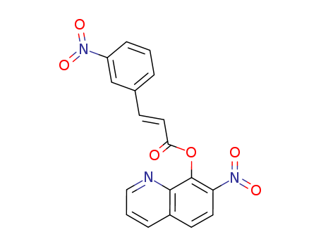 29002-21-9,7-nitroquinolin-8-yl (2E)-3-(3-nitrophenyl)prop-2-enoate,Cinnamicacid, m-nitro-, 7-nitro-8-quinolyl ester (8CI); 8-Quinolinol, 7-nitro-,m-nitrocinnamate (ester) (8CI)