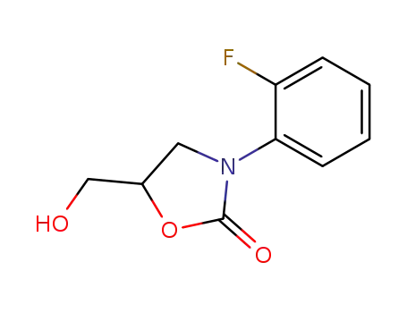 Molecular Structure of 29218-24-4 (3-(2-fluorophenyl)-5-(hydroxymethyl)oxazolidin-2-one)